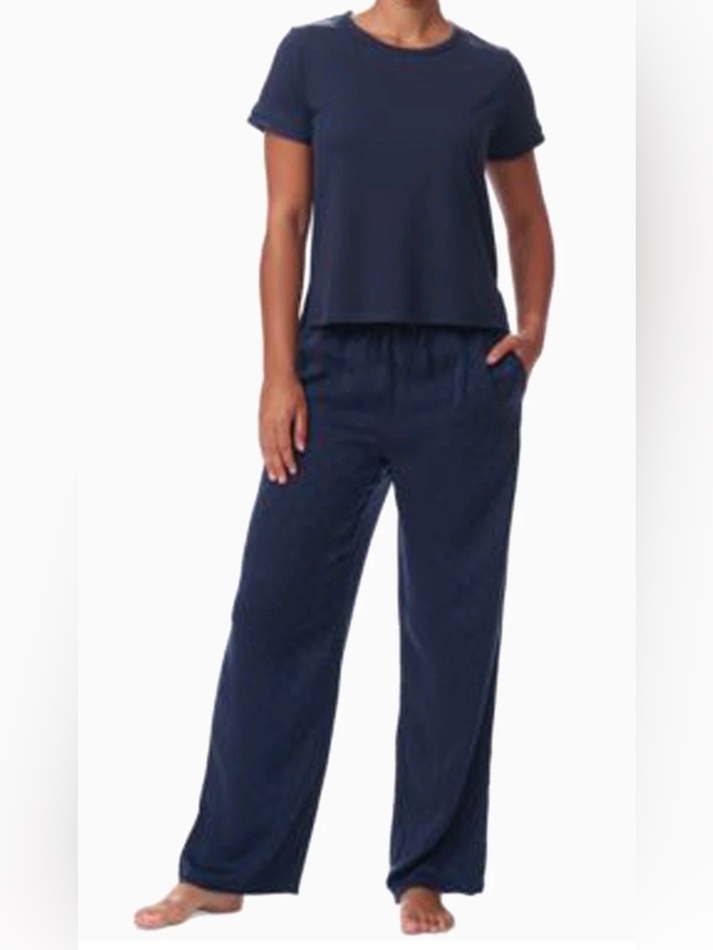New TOMMY HILFIGER Women's 2-PC  Pajama Set Size Small Sky Captain Retail $72